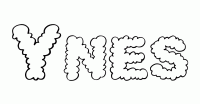 Dessin a colorier du prenom Ynes