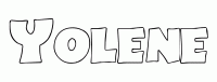 Dessin a colorier du prenom Yolene