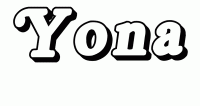 Dessin a colorier du prenom Yona