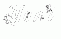 Dessin a colorier du prenom Yoni