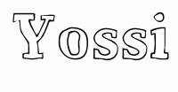 Dessin a colorier du prenom Yossi