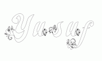 Dessin a colorier du prenom Yusuf