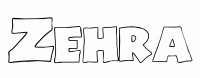 Dessin a colorier du prenom Zehra