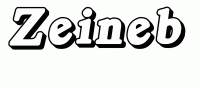 Dessin a colorier du prenom Zeineb