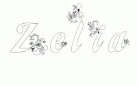 Dessin a colorier du prenom Zelia