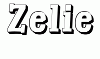 Dessin a colorier du prenom Zelie