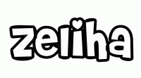 Dessin a colorier du prenom Zeliha
