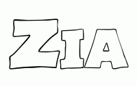 Dessin a colorier du prenom Zia