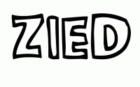 Dessin a colorier du prenom Zied