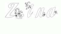 Dessin a colorier du prenom Zina