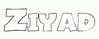 Dessin a colorier du prenom Ziyad
