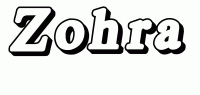 Dessin a colorier du prenom Zohra