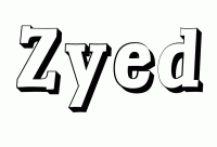 Dessin a colorier du prenom Zyed